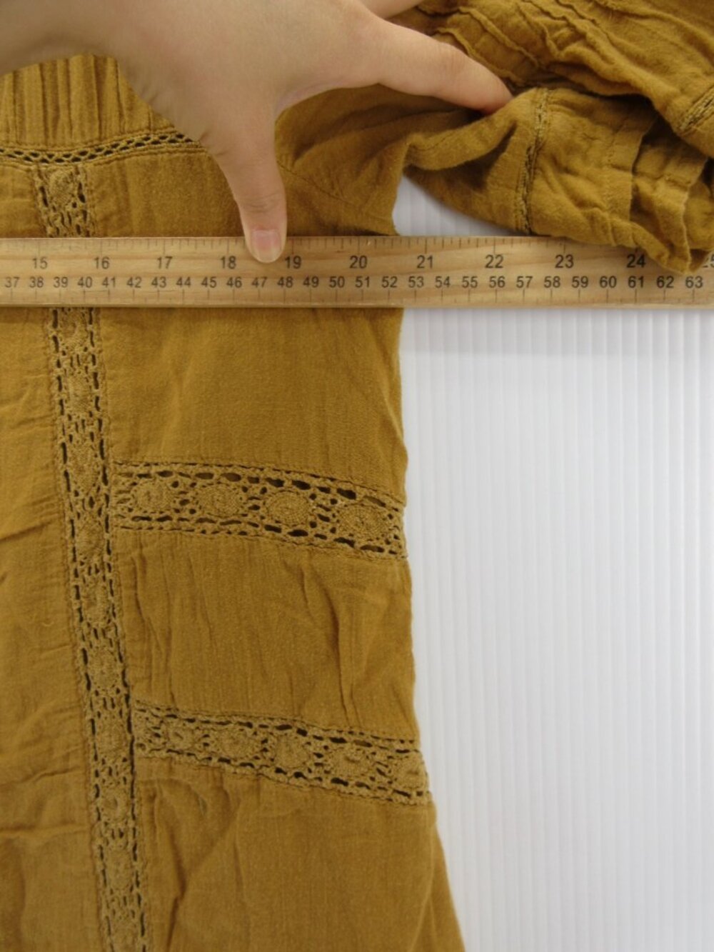 Free People Mustard Embroidered Mini Dress - Picture 6 of 11
